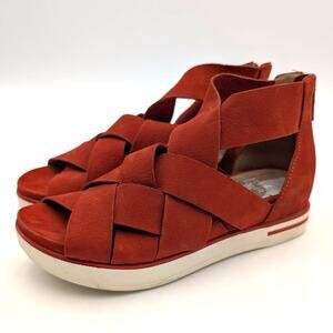 Eileen Fisher Slue Comfort Sandals Open Toe Women's Copper Orange Size US5.5